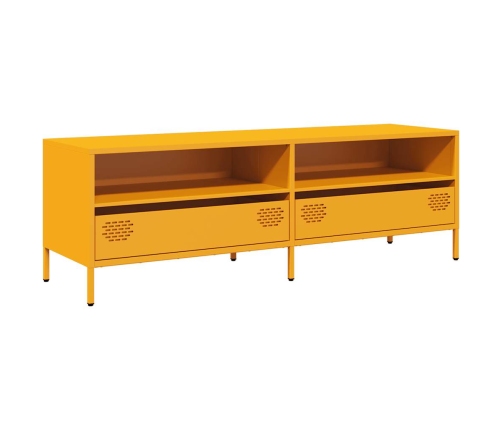 Mueble para TV acero laminado en frío amarillo 135x39x43,5 cm