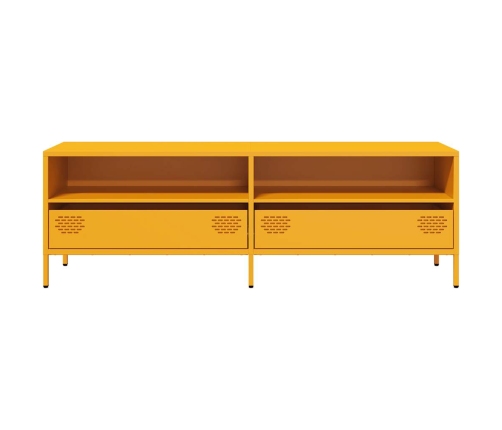 Mueble para TV acero laminado en frío amarillo 135x39x43,5 cm