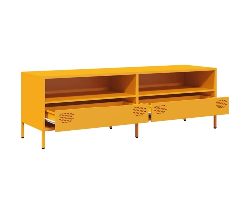 Mueble para TV acero laminado en frío amarillo 135x39x43,5 cm