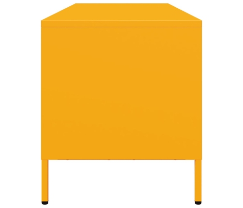 Mueble para TV acero laminado en frío amarillo 135x39x43,5 cm