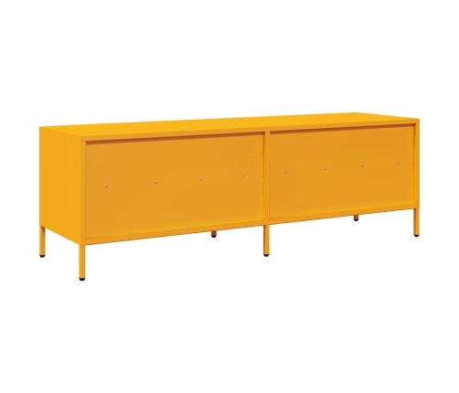 Mueble para TV acero laminado en frío amarillo 135x39x43,5 cm