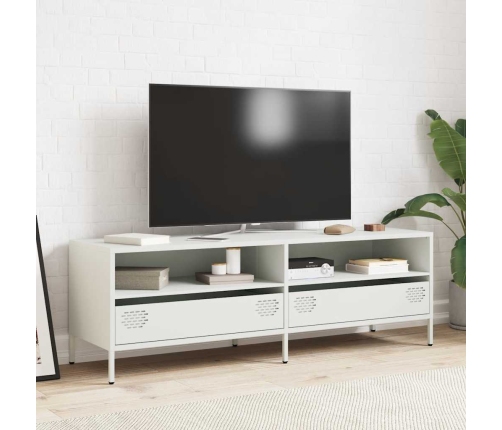 Mueble para TV acero laminado en frío blanco 135x39x43,5 cm