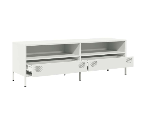 Mueble para TV acero laminado en frío blanco 135x39x43,5 cm