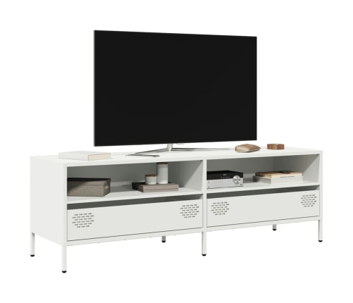 Mueble para TV acero laminado en frío blanco 135x39x43,5 cm