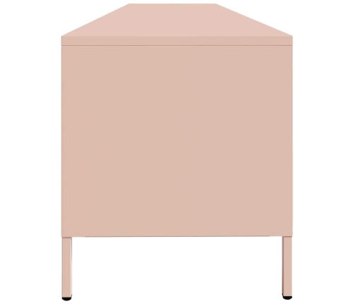 Mueble para TV acero laminado en frío rosa 202x39x43,5 cm