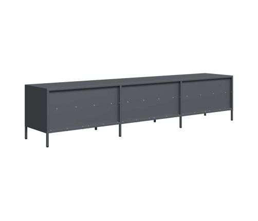 Mueble de TV acero laminado en frío antracita 202x39x43,5 cm