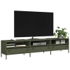 Mueble TV acero laminado en frío verde oliva 202x39x43,5 cm