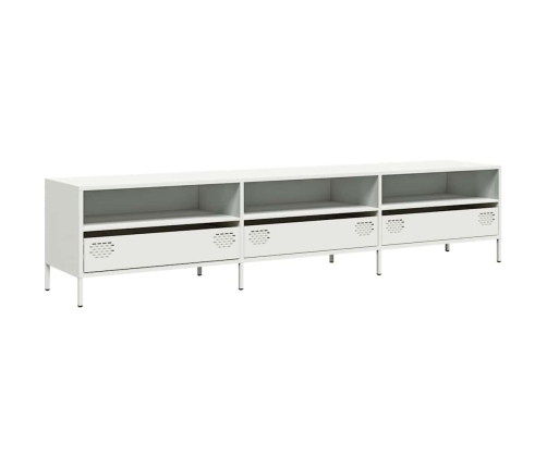 Mueble para TV acero laminado en frío blanco 202x39x43,5 cm