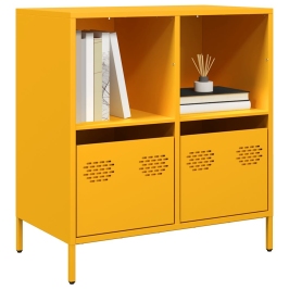 Aparador acero laminado en frío amarillo mostaza 68x39x73,5 cm