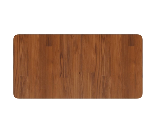 Estante de lavabo de pared de acero y madera maciza de roble