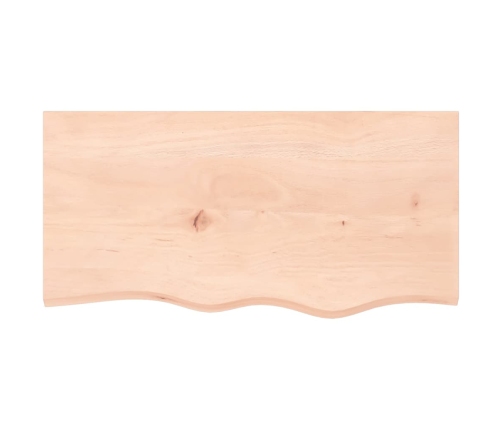 Estante de lavabo de pared de acero y madera maciza de roble