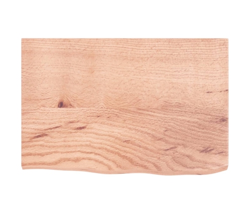 Estante de lavabo de pared de acero y madera maciza de roble