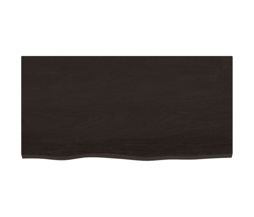 Estante de lavabo de pared de acero y madera maciza de roble