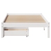 Estructura de cama sin colchón madera maciza blanca 75x190 cm