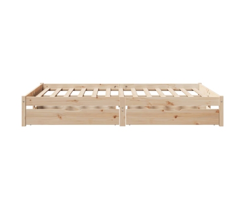 Estructura de cama sin colchón madera maciza de pino 120x190 cm