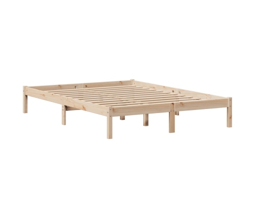 Estructura de cama sin colchón madera maciza de pino 120x190 cm