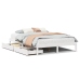 Estructura de cama sin colchón madera maciza blanca 120x190 cm