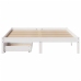 Estructura de cama sin colchón madera maciza blanca 120x190 cm