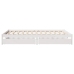 Estructura de cama sin colchón madera maciza blanca 120x190 cm