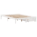 Estructura de cama sin colchón madera maciza blanca 120x190 cm