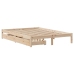 Estructura de cama sin colchón madera maciza de pino 135x190 cm
