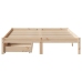 Estructura de cama sin colchón madera maciza de pino 135x190 cm