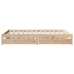 Estructura de cama sin colchón madera maciza de pino 135x190 cm