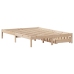 Estructura de cama sin colchón madera maciza de pino 135x190 cm