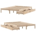 Estructura de cama sin colchón madera maciza de pino 135x190 cm