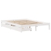 Estructura de cama sin colchón madera de pino blanco 135x190 cm