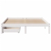 Estructura de cama sin colchón madera de pino blanco 135x190 cm