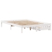 Estructura de cama sin colchón madera de pino blanco 135x190 cm