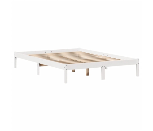 Estructura de cama sin colchón madera de pino blanco 135x190 cm