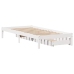 Estructura de cama sin colchón madera de pino blanca 90x200 cm