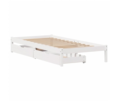 Estructura cama sin colchón madera maciza pino blanca 100x200cm