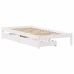 Estructura cama sin colchón madera maciza pino blanca 100x200cm