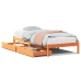 Estructura de cama sin colchón madera maciza marrón 75x190 cm