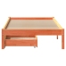 Estructura de cama sin colchón madera maciza marrón 75x190 cm