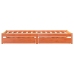Estructura de cama sin colchón madera maciza marrón 75x190 cm