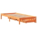 Estructura de cama sin colchón madera maciza marrón 75x190 cm