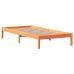 Estructura de cama sin colchón madera maciza marrón 75x190 cm