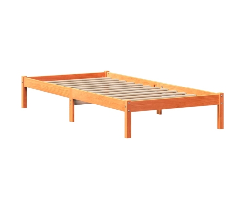 Estructura de cama sin colchón madera maciza marrón 90x190 cm