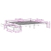 Cama sin colchón madera maciza de pino marrón cera 200x200 cm
