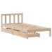 Estructura de cama sin colchón madera maciza pino 75x190 cm