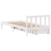 Estructura de cama sin colchón madera maciza blanca 90x190 cm