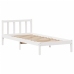 Estructura de cama sin colchón madera maciza blanca 90x190 cm