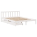 Estructura de cama sin colchón madera maciza blanca 120x190 cm