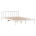 Estructura de cama sin colchón madera maciza blanca 120x190 cm