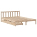 Estructura de cama sin colchón madera maciza de pino 135x190 cm