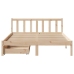 Estructura de cama sin colchón madera maciza de pino 135x190 cm